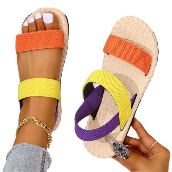 Color block slip-on sandals - Picture 5 of 13